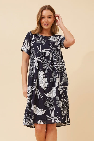BAILY DRESS IN NAVY