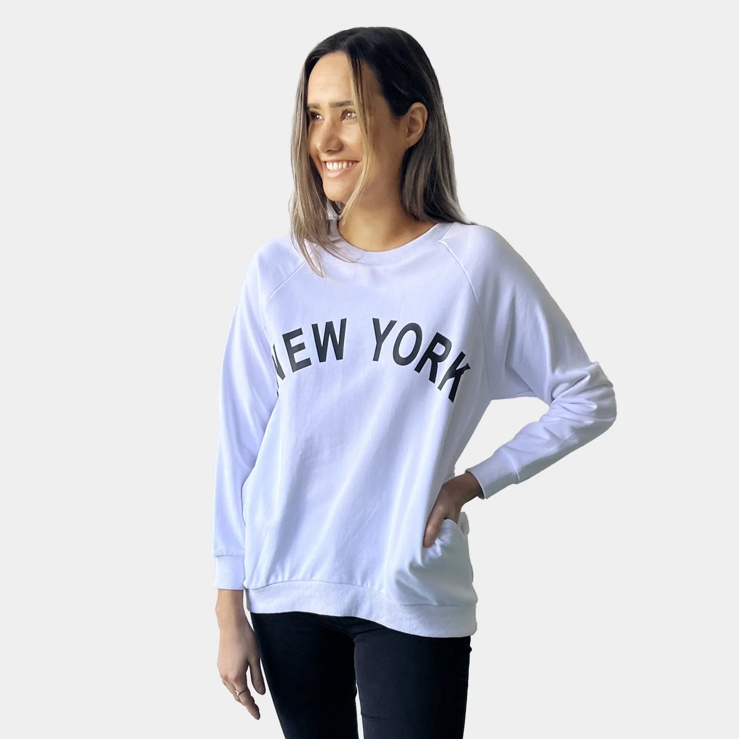 NEW YORK SWEAT WHITE