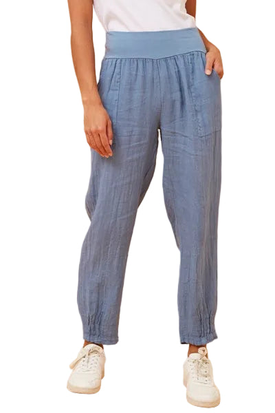 RILEY LINEN PANT DENIM