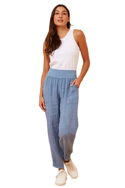 RILEY LINEN PANT DENIM