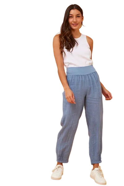 RILEY LINEN PANT DENIM