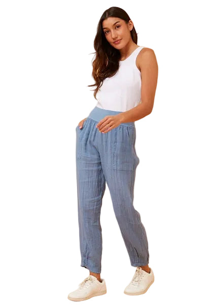 RILEY LINEN PANT DENIM