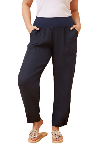 RILEY LINEN PANT IN DENIM