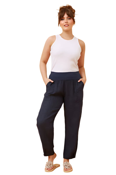 RILEY LINEN PANT IN DENIM