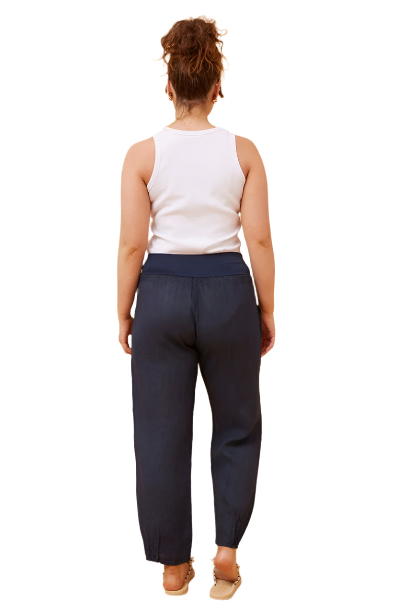 RILEY LINEN PANT IN DENIM