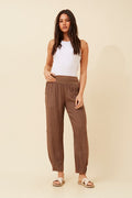 RILEY LINEN PANT IN TABACCO