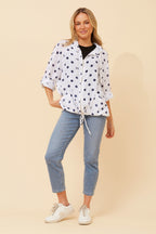 ASHER NAVY SPOT JACKET