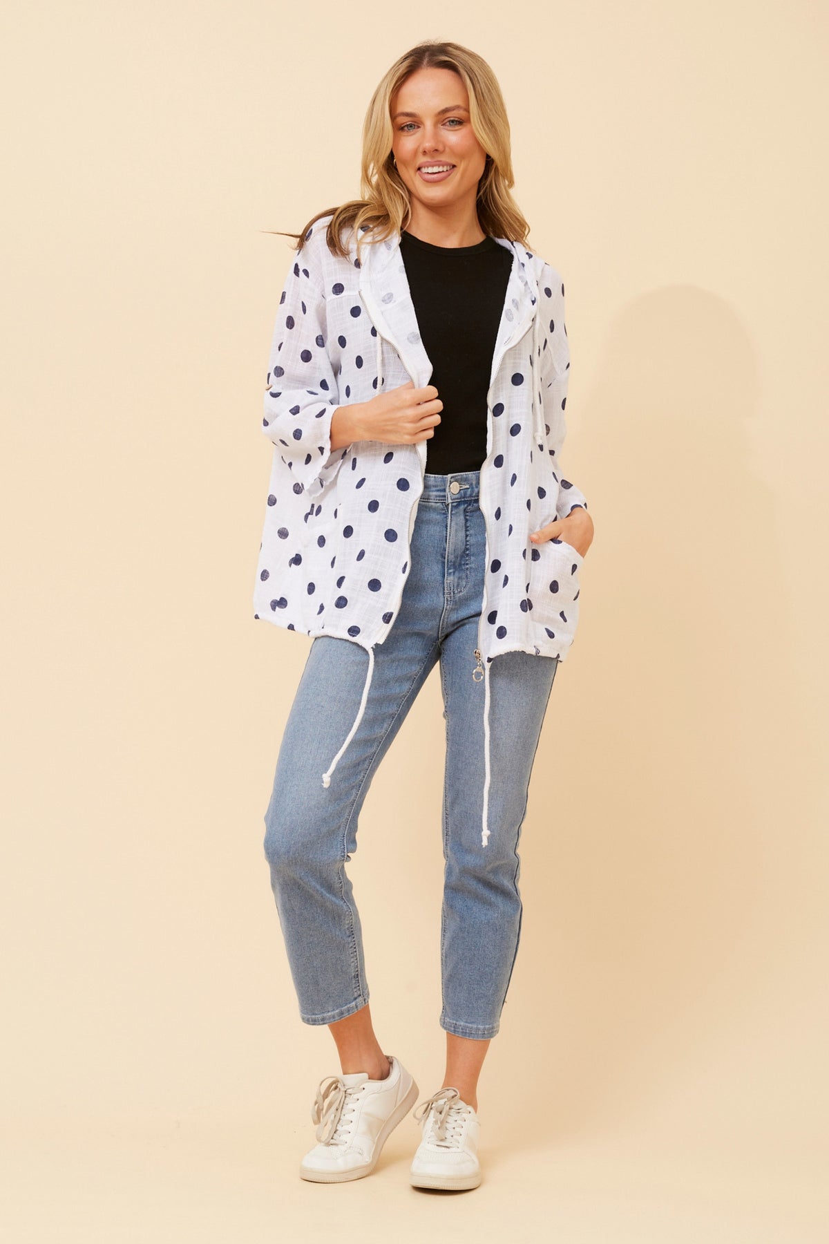 ASHER NAVY SPOT JACKET