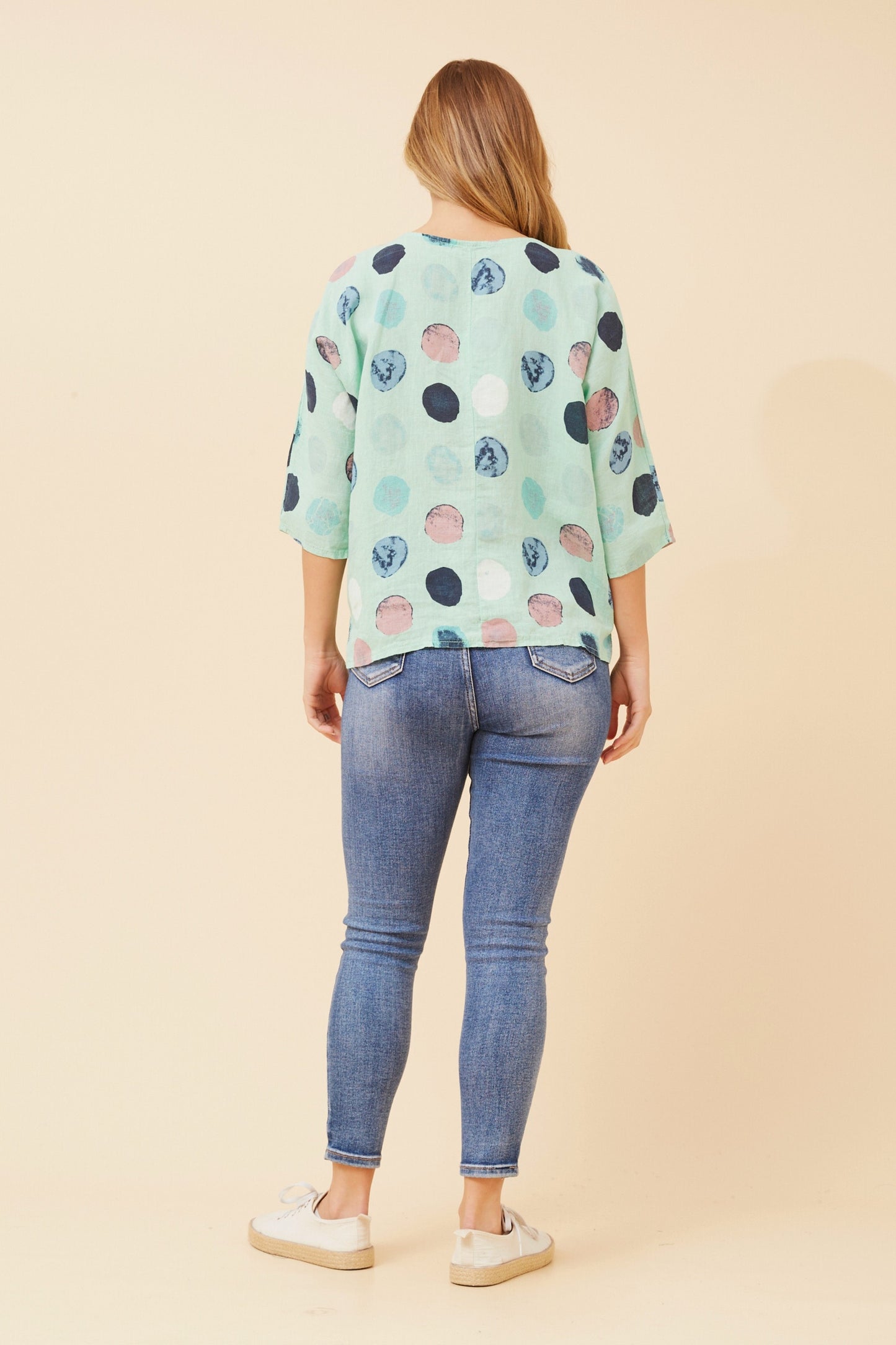 MYRA TOP IN AQUA