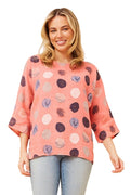 MYRA TOP IN HIBISCUS