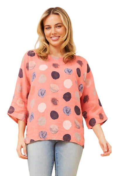 MYRA TOP IN HIBISCUS