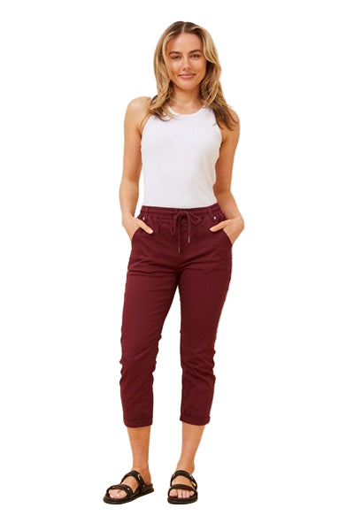 JESSIE JOGGER IN BURGUNDY