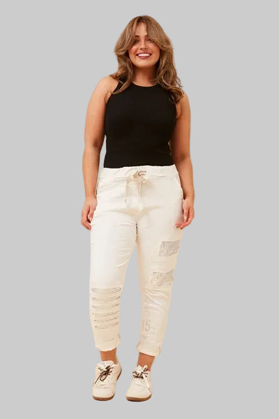 SEQUIN PATCH JOGGER