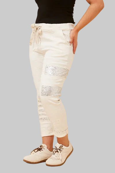 SEQUIN PATCH JOGGER