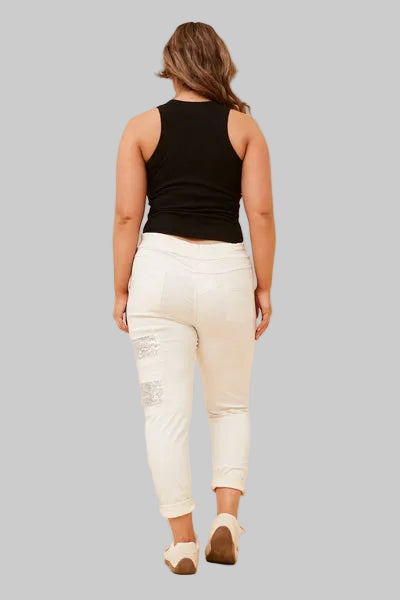 SEQUIN PATCH JOGGER