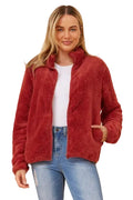 ZIP UP JACKET IN CHERRYWOOD