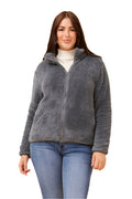 ZIP UP JACKET IN PEWTER