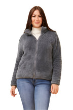 ZIP UP JACKET IN PEWTER