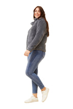 ZIP UP JACKET IN PEWTER