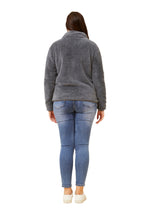 ZIP UP JACKET IN PEWTER