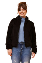 ZIP UP JACKET IN BLACK