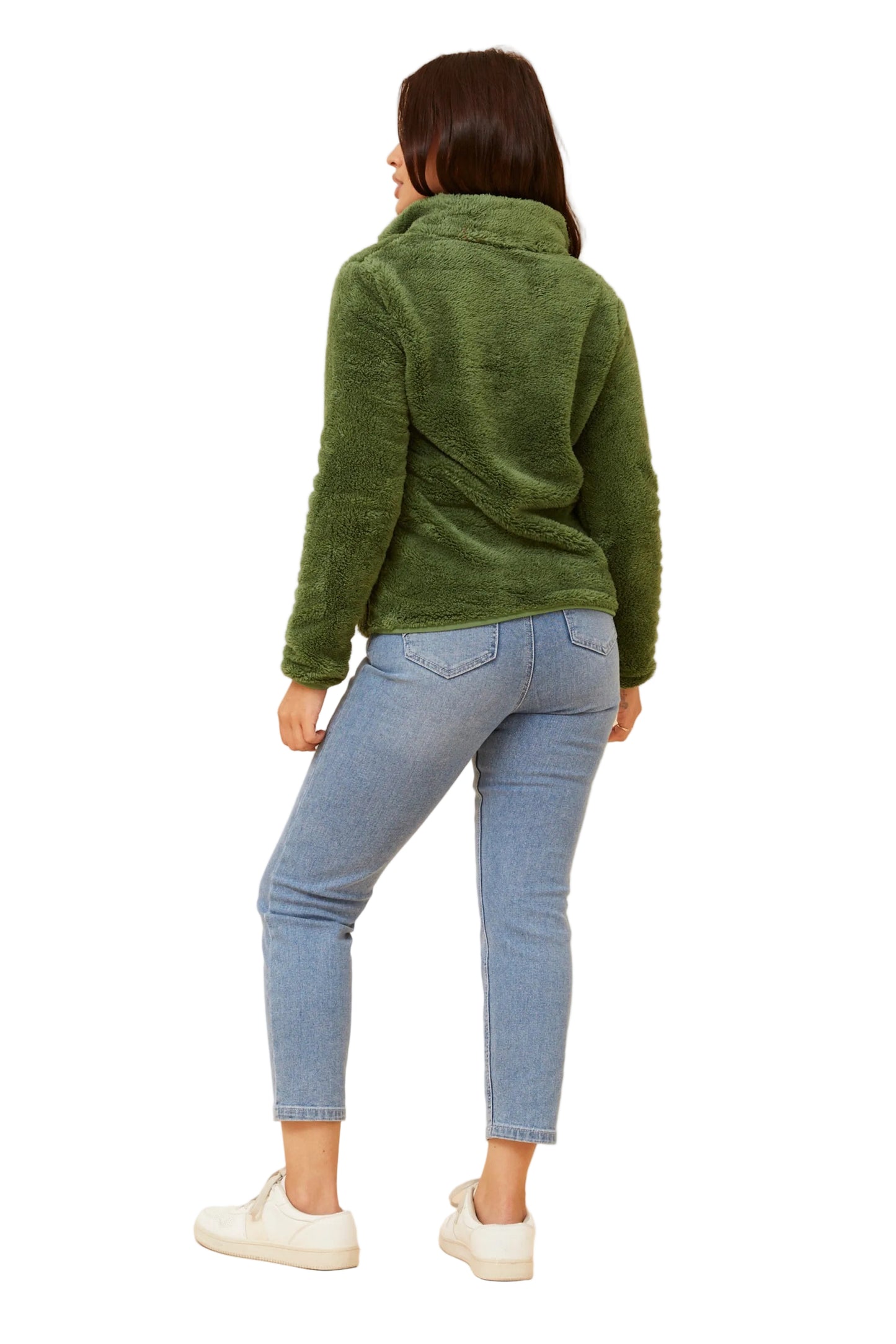 ZIP UP JACKET IN ARTICHOKE