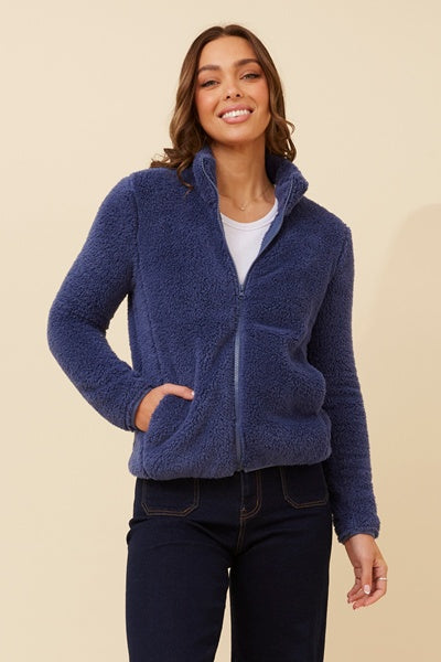 TEDDY JACKET IN NAVY