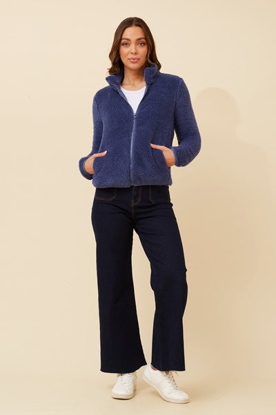 TEDDY JACKET IN NAVY