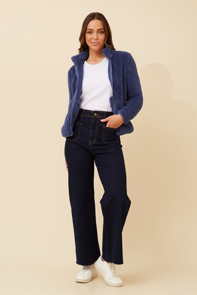 TEDDY JACKET IN NAVY