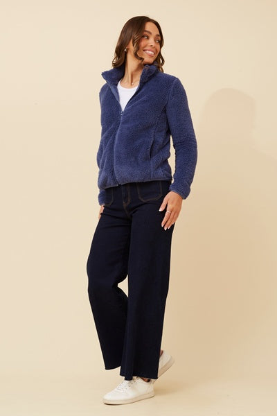 TEDDY JACKET IN NAVY