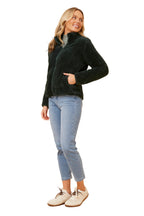 ZIP UP JACKET IN FOREST GREEN