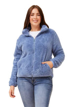 ZIP UP JACKET IN INDIGO