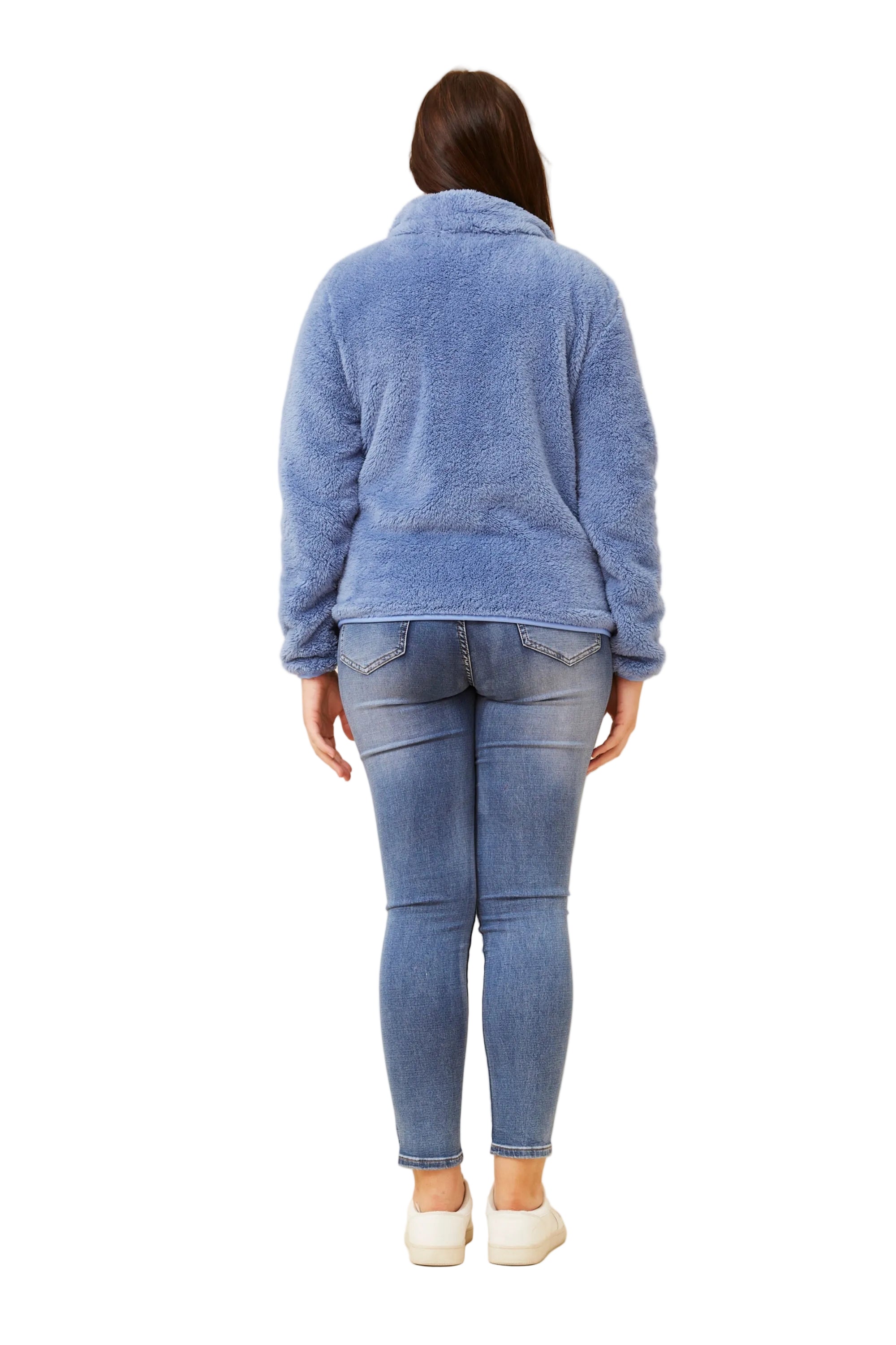 ZIP UP JACKET IN INDIGO