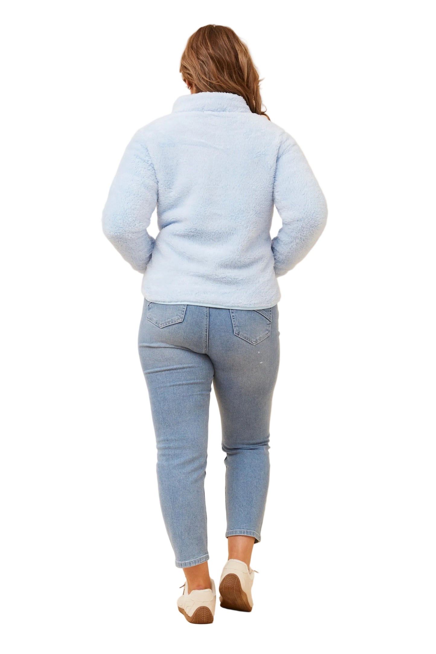 TEDDY ZIP JACKET IN SKYLIGHT
