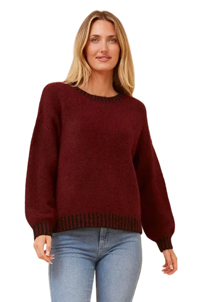 KATIE KNIT IN RED DAHLIA