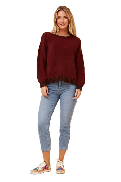 KATIE KNIT IN RED DAHLIA