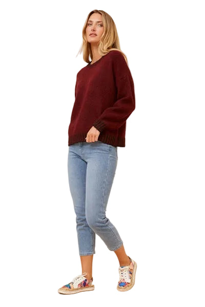 KATIE KNIT IN RED DAHLIA