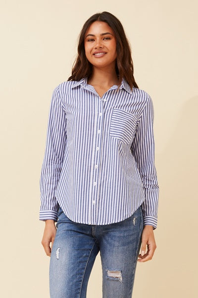 INDIGO STRIPE SHIRT