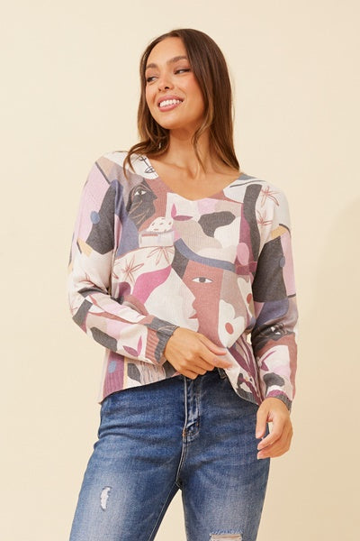ABSTRACT PRINT TOP