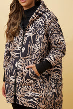 Load image into Gallery viewer, ANIMAL PRINT PUFFER COAT
