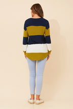 MEL BLOCK STRIPE OLIVE