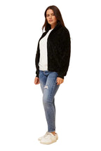 JAMIE FUR JACKET IN BLACK