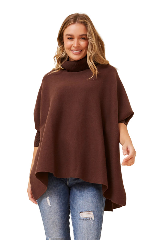 HILLARY OVERSIZED KNIT IN CHOCOLATE