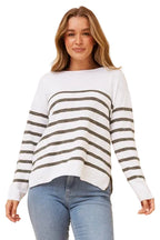 LONG SLEEVE PULLOVER IN KHAKI