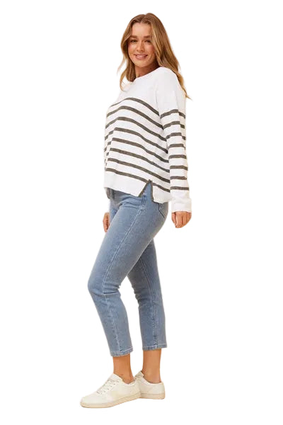 LONG SLEEVE PULLOVER IN KHAKI