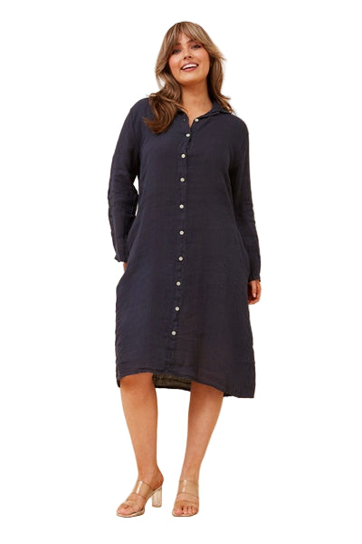 LINEN SHIRT DRESS