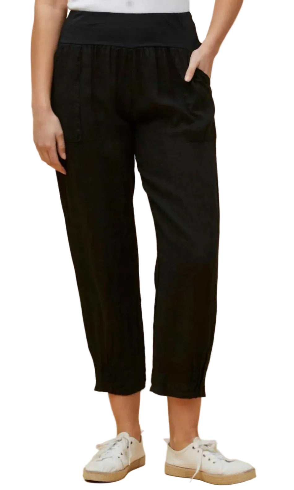 RILEY LINEN PANT BLACK