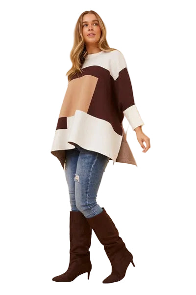 HILLARY OVERSIZED BLOCK KNIT