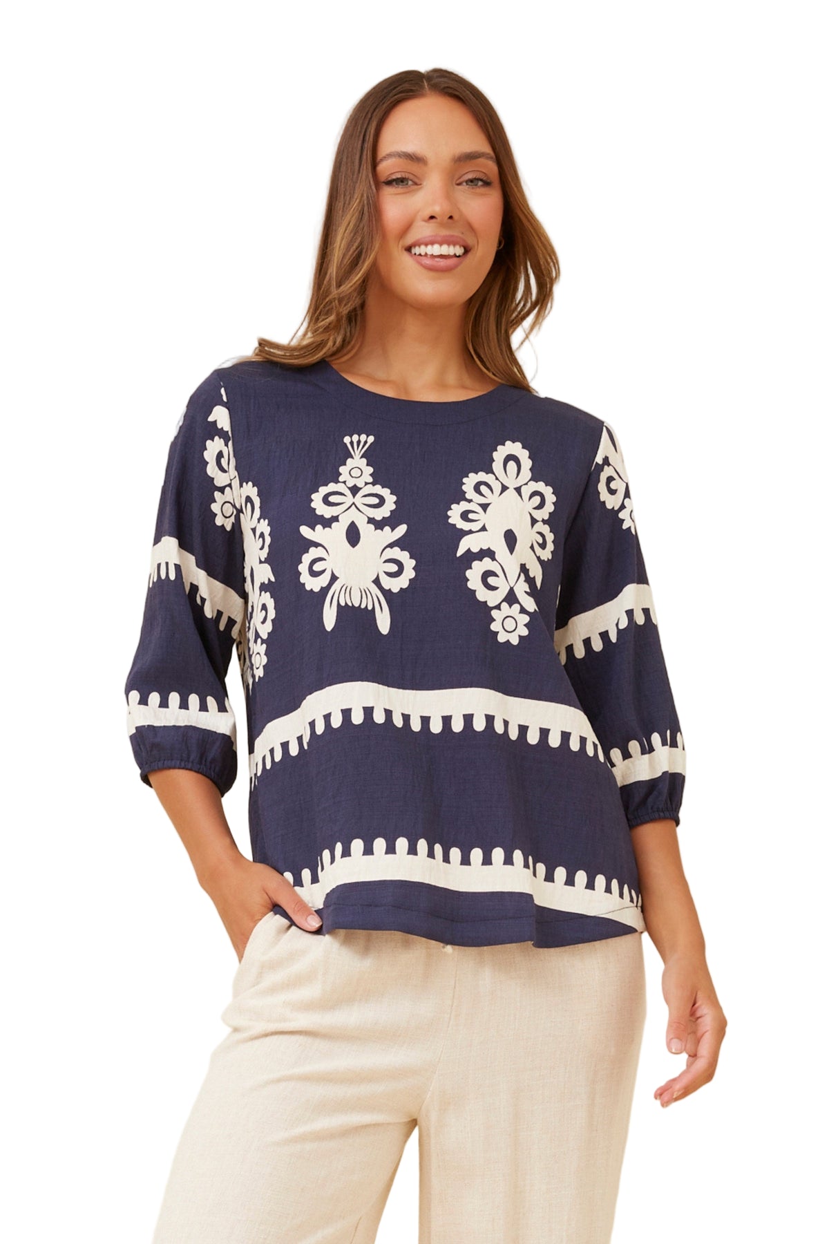 TATUM TOP IN NAVY