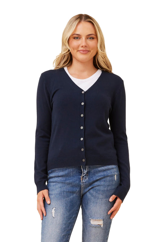 CLOE CARDI IN NAVY